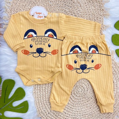  Kit 6 Peças - Best Friends - Mostarda, Marinho e Ferrugem